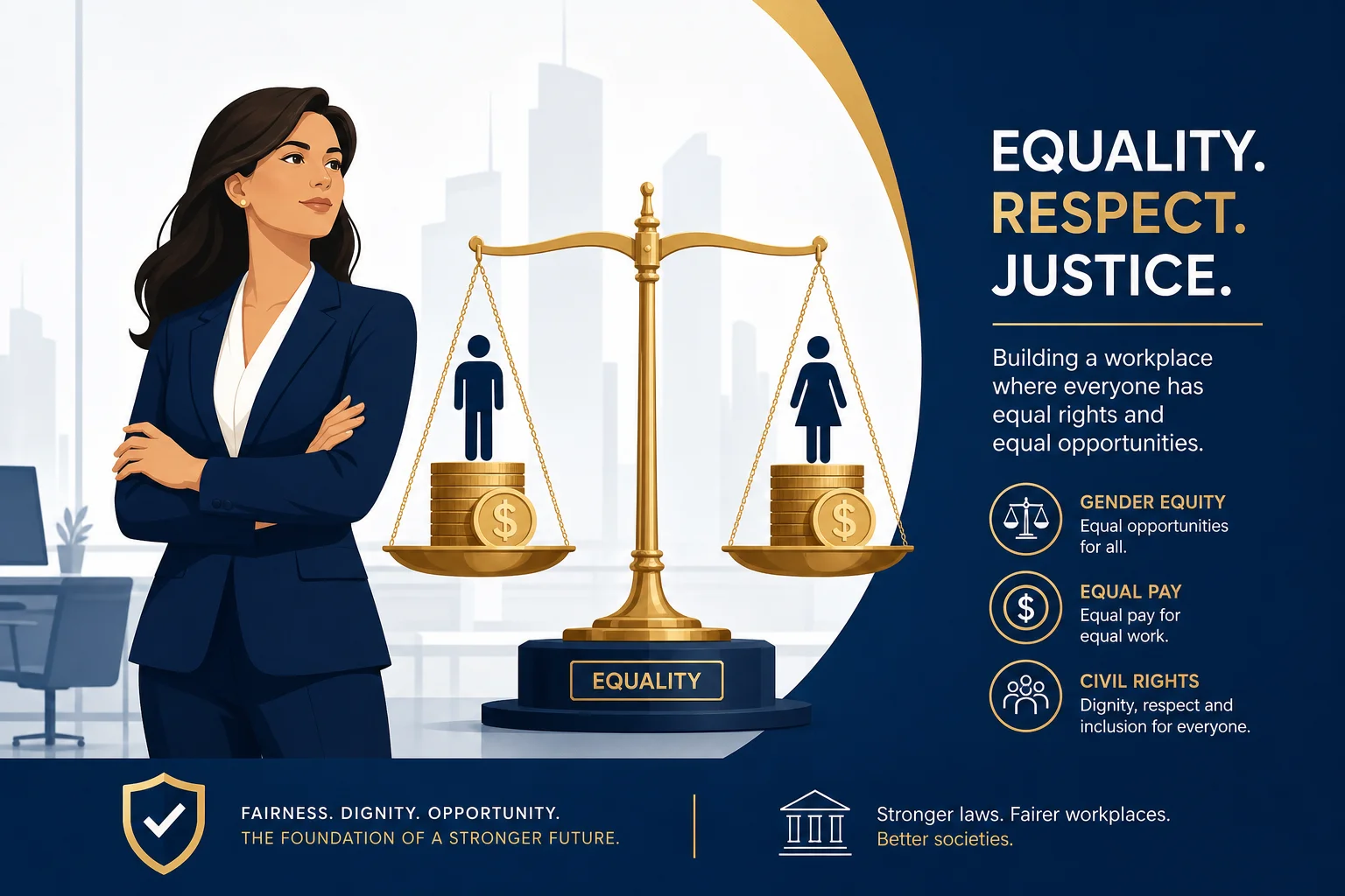 Gender Equity and Civil Rights Illustration