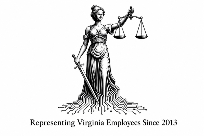 Lady Justice illustration — representing employees since 2013